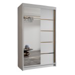 Szafa przesuwna z lustrem 100 cm biały mat WIGO III