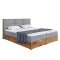 Łóżko szare kontynentalne WOODIN 2-złożone.