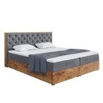 Łóżko kontynentalne z pikowanym zagłówkiem WOODIN 3