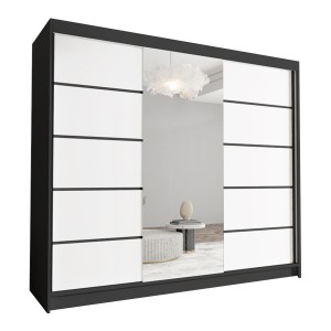 Szafa trzydrzwiowa 250 cm DIAVO VI do pokoju z lustrem