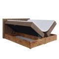 Łóżko brązowe boxspring do sypialni woodin 4-otwarte.