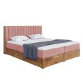 Łóżko różowe boxspring do sypialni woodin 4-założony.