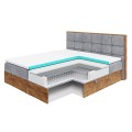 Przekrój łóżka z materacem bonellowym boxspring WOODIN.