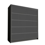 Szafa przesuwna 180 cm czarny mat HUGA IV 