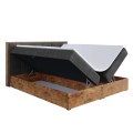 Łóżko czarne boxspring woodin 8-otwarte.