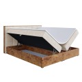 Łóżko kremowe boxspring woodin 8-otwarte.