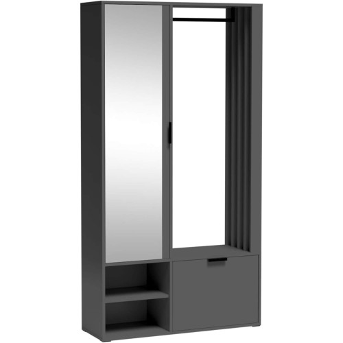 Garderoba milo uni w kolorze grafitowym.