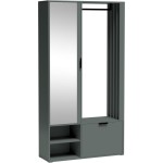 Garderoba zielona z lamelami MILO UNI