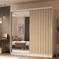 Szafa Lami z lustrem 200 cm -biały-biały-artisan.