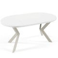 Stół rozłożony EDEN nogi kaszmir biel arktyczna