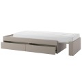 WOOW WO-12 - łóżko rozsuwane 90 - clay gray-otwarte.