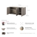 WOOW WO-07 - komoda 3d - clay gray-wymiary i wykonanie.