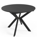 Stół okrągły rozkładany 100-140 cm LEJA  czarny molet
