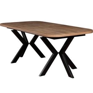 Duży stół rozkładany 200-276 cm industrialny w stylu loft do salonu OLSEN 