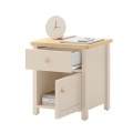 STORY SO-07 - stolik nocny 1d1s-dąb vincenza bielona-otwarte w aranżacji.