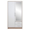 Nadstawka dwudrzwiowa do szafy z lustrem ARTOS SRN3 dąb sonoma biały lux.
