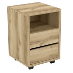 Kontenerek dąb grand naturalny na kółkach do biurka AGAPI