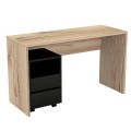 Biurko młodzieżowe AGAPI w kolorze dąb grand naturalny z kontenerkiem.