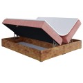 Łóżko bez zagłówka WOODIN BOX otwarte-różowy.