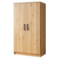 Szafa TRENDI 90 cm w kolorze dąb artisan drążkiem i półkami.