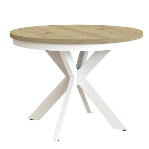 Stół KONO nowoczesny biała podstawa , blat artisan.