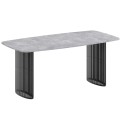 Stół rozkładany ARKADI na czarnym stelażu-bellato szary.