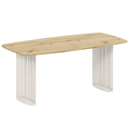 Stół rozkładany z lamelami ARKADI kaszmirowy-artisan.