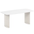 Stół z funkcją rozkładania lamelami ARKADI kaszmirowy-biel arktyczna.