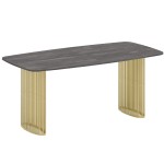 Stół  ze złotymi lamelami rozkładany do 276 cm ARKADI