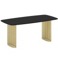 Stół złożony ARKADI złoty stelaż- czarny.