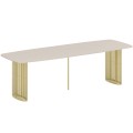Stół rozłożony ARKADI złoty stelaż- kaszmir.