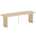 Stół rozłożony ARKADI złoty stelaż-dąb sonoma.