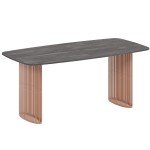 Stół  ze miedzianymi lamelami rozkładany do 276 cm ARKADI