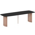 Stół rozłożony ARKADI miedziany stelaż-czarny.