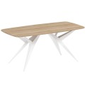 Stół AKIS rozkładany nowoczesny na białej podstawie-sonoma.