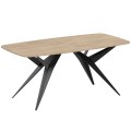 Stół AKIS rozkładany nowoczesny na czarnej podstawie-cremona teracotta.