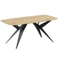 Stół AKIS rozkładany nowoczesny na czarnej podstawie-artisan.