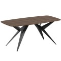 Stół AKIS rozkładany nowoczesny na czarnej podstawie-orzech franklin.