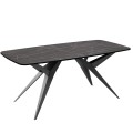 Stół AKIS rozkładany nowoczesny na czarnej podstawie-black pietra.