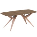 Stół AKIS z funkcją rozkładania nowoczesny na miedzianej podstawie-davos.