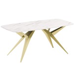 Stół złoty z funkcją rozkładania do 276 cm AKIS 