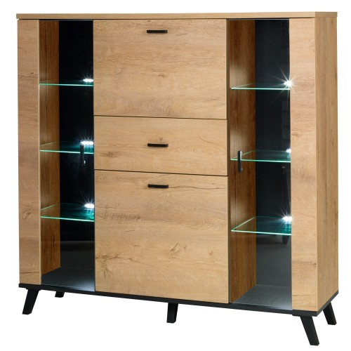 Komoda witryna z oświetleniem JON 3.