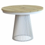 Stół biały z funkcją rozkładania artisan LAMELIO 100-176 cm   