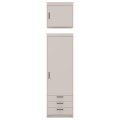 Garderoba pojedyncza lena zamkneta z szufladami BP01 3S z nadstawka nael bp01 beż piaskowy.