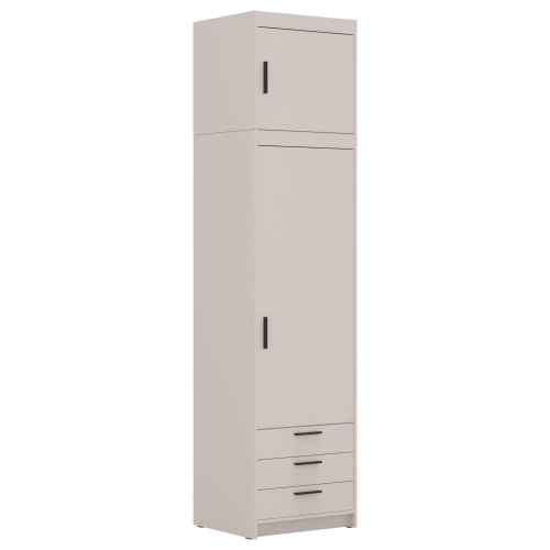 Szafa nowoczesna pojedyncza lena zamknięta z szufladami BP01 3S z nadstawką NAELBP01.