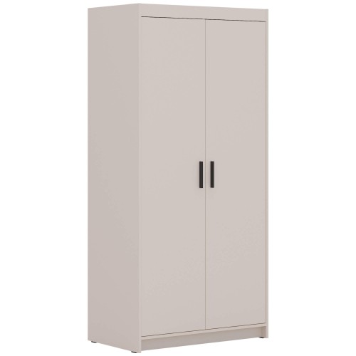 Szafa dwudrzwiowa lena ZAMKNIĘTA BP02 beżowa-widok z boku.