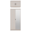 Szafa garderoba z lustrem LENA BP02 2D otwarta z nadstawką nael bp02- beż.