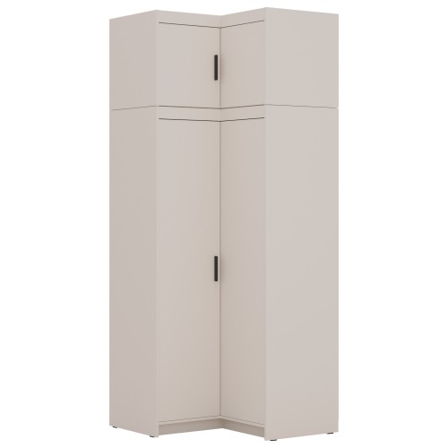 Szafa garderoba narożna beżowa do salonu NARB PO2 z nadstawką narbpo02.