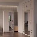 Szafa garderoba dwudrzwiowa z lustrem LENA BP02 2D beż w aranżacji.jpg