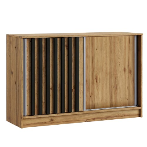 Komoda z lamelami przesuwna LAMI artsan-czarny.